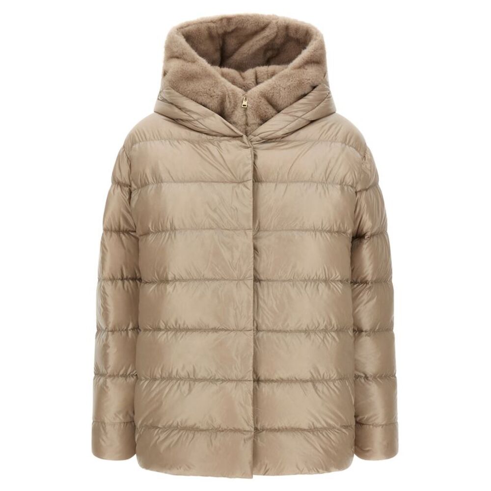 Herno Beige Polyamide Full-Length Women's Jacket